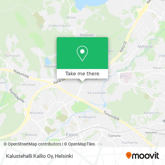 Kalustehalli Kallio Oy map