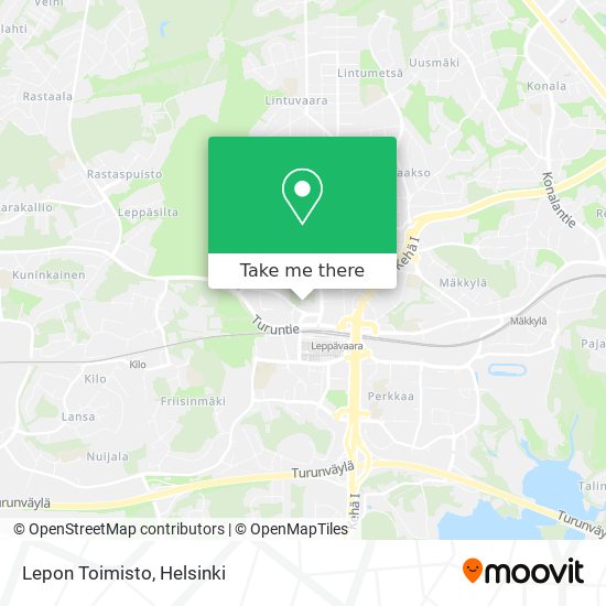 How to get to Lepon Toimisto in Espoo by Bus, Train or Tram?