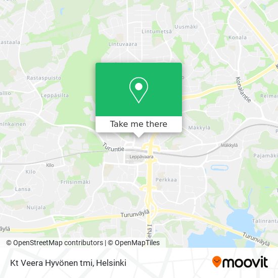 Kt Veera Hyvönen tmi map