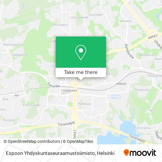 Espoon Yhdyskuntaseuraamustoiimisto map