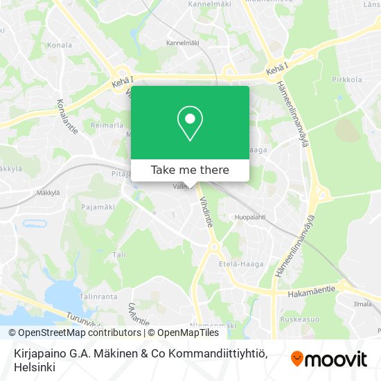 Kirjapaino G.A. Mäkinen & Co Kommandiittiyhtiö map