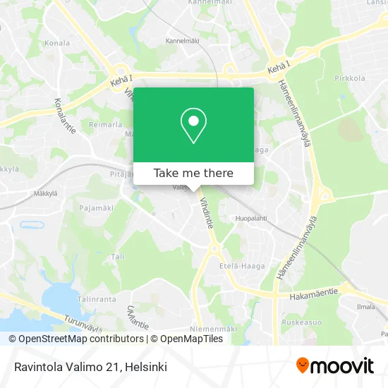 Restaurant Valimo 21 map