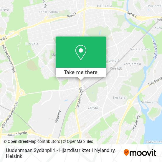 Uudenmaan Sydänpiiri - Hjärtdistriktet I Nyland ry map