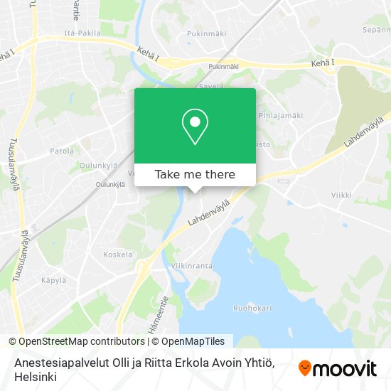 Anestesiapalvelut Olli ja Riitta Erkola Avoin Yhtiö map