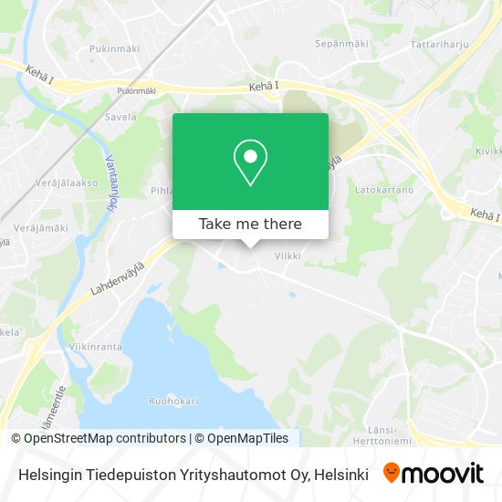 Helsingin Tiedepuiston Yrityshautomot Oy map