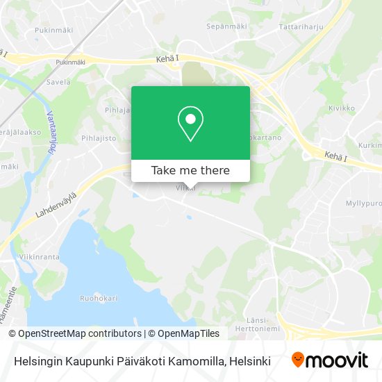 Helsingin Kaupunki Päiväkoti Kamomilla map