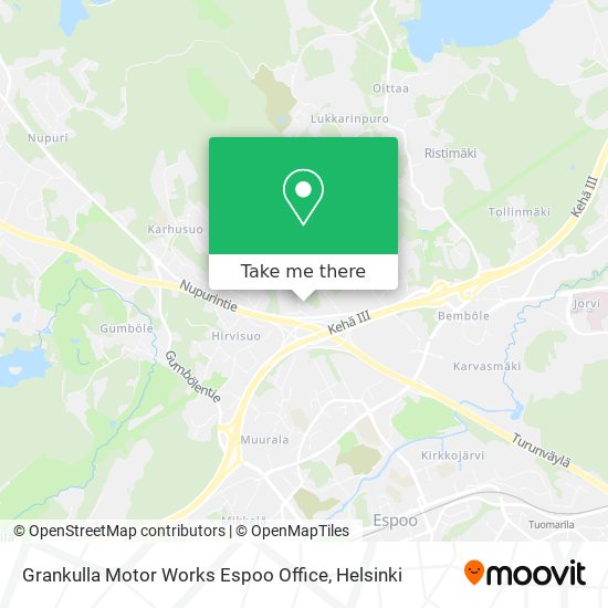 Grankulla Motor Works Espoo Office map