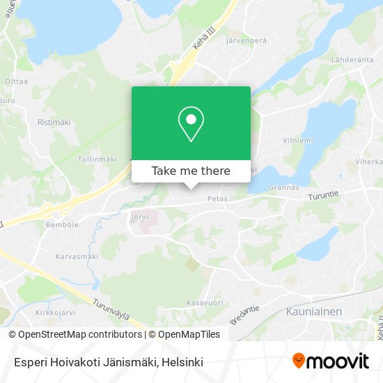 Esperi Hoivakoti Jänismäki map
