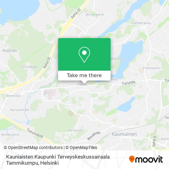 Kauniaisten Kaupunki Terveyskeskussairaala Tammikumpu map