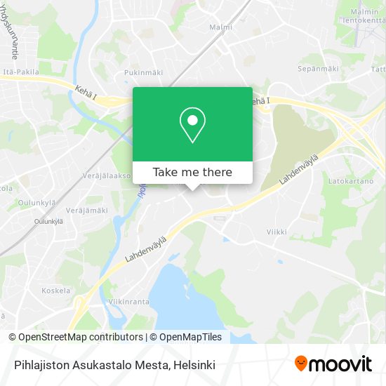 Pihlajiston Asukastalo Mesta map