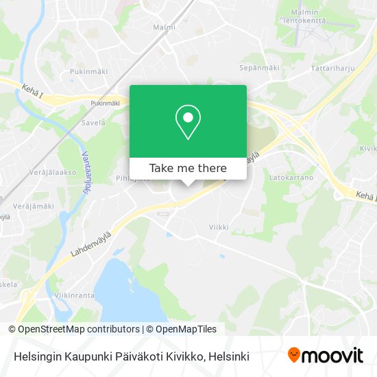 Helsingin Kaupunki Päiväkoti Kivikko map