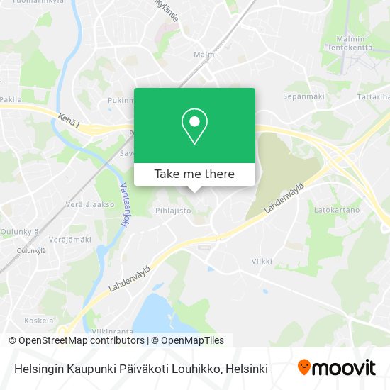 Helsingin Kaupunki Päiväkoti Louhikko map