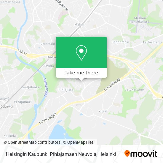 Helsingin Kaupunki Pihlajamäen Neuvola map