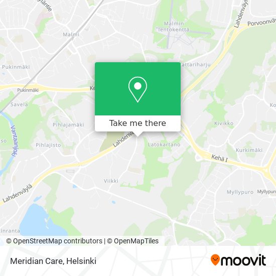 Meridian Care map