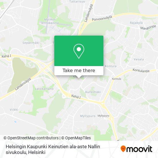Helsingin Kaupunki Keinutien ala-aste Nallin sivukoulu map