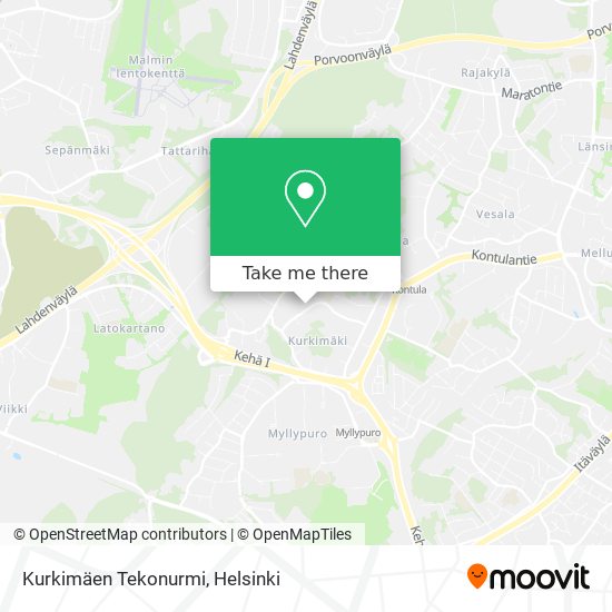 Kurkimäen Tekonurmi map