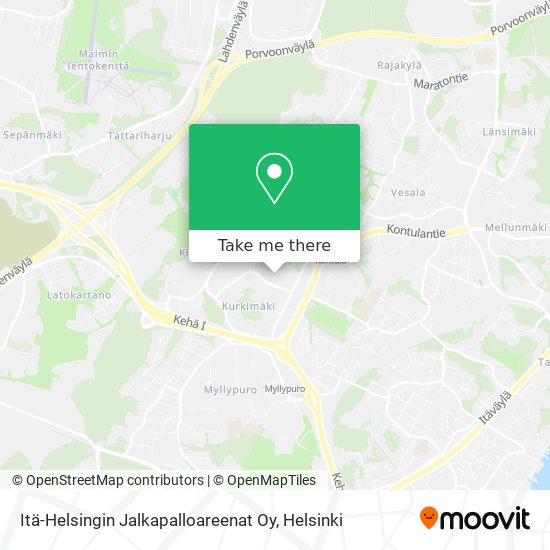 Itä-Helsingin Jalkapalloareenat Oy map