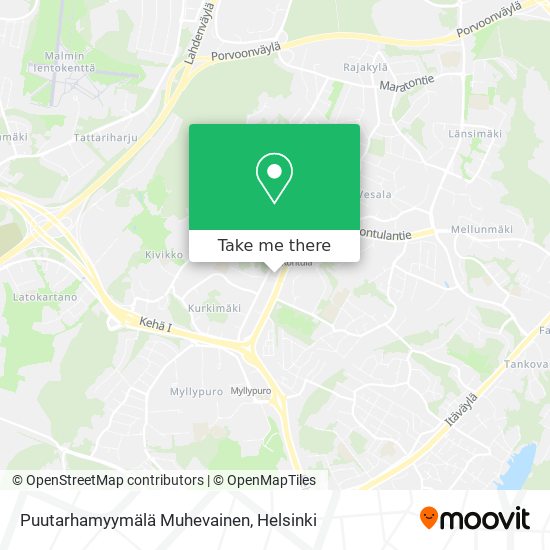 Puutarhamyymälä Muhevainen map