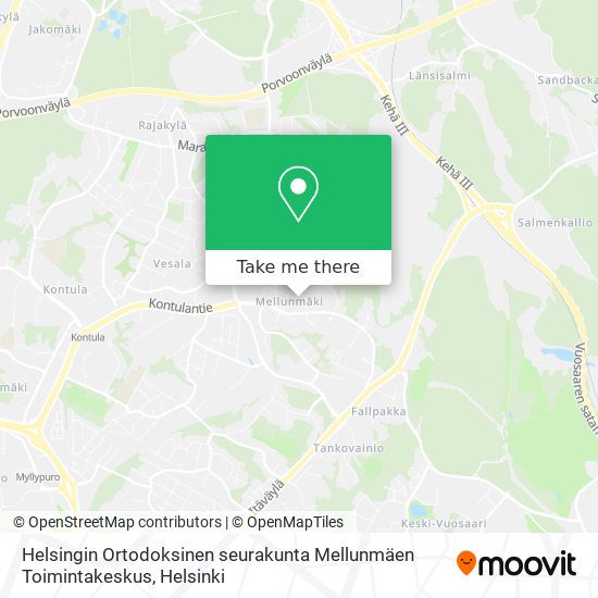 Helsingin Ortodoksinen seurakunta Mellunmäen Toimintakeskus map