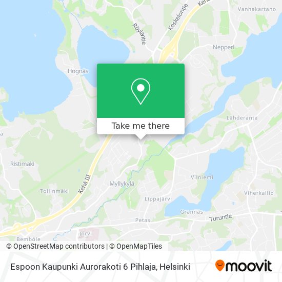 Espoon Kaupunki Aurorakoti 6 Pihlaja map