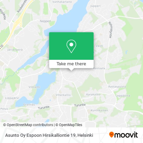 Asunto Oy Espoon Hirsikalliontie 19 map