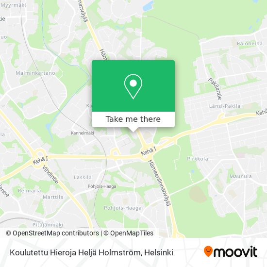 How to get to Koulutettu Hieroja Heljä Holmström in Helsinki by Bus, Train,  Tram or Metro?