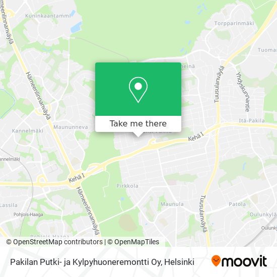 Pakilan Putki- ja Kylpyhuoneremontti Oy map