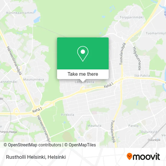Rustholli Helsinki map