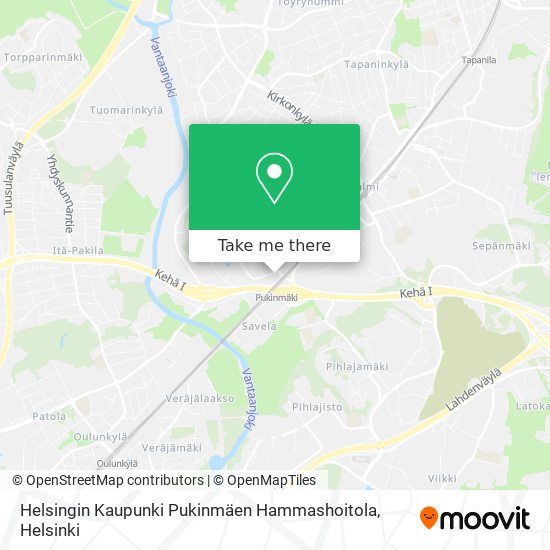 Helsingin Kaupunki Pukinmäen Hammashoitola map