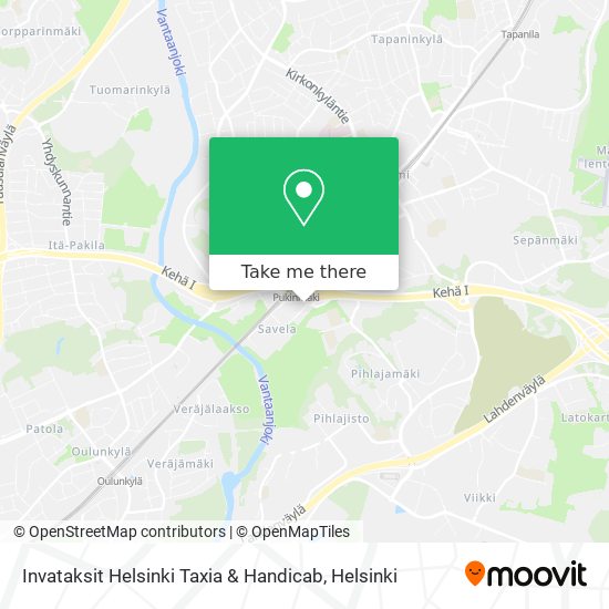 Invataksit Helsinki Taxia & Handicab map