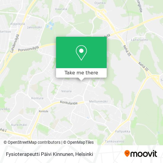 Fysioterapeutti Päivi Kinnunen map