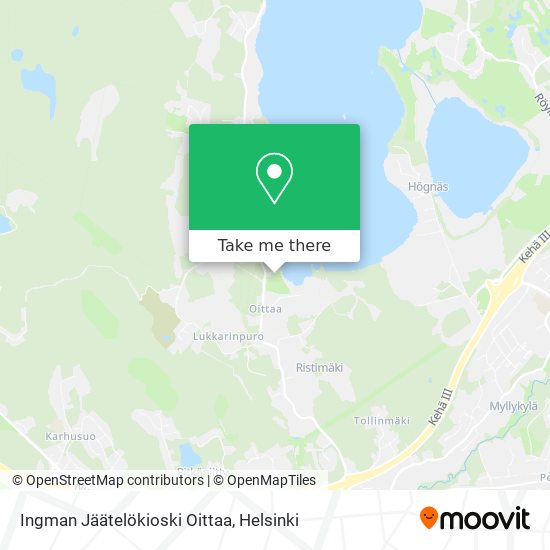 Ingman Jäätelökioski Oittaa map