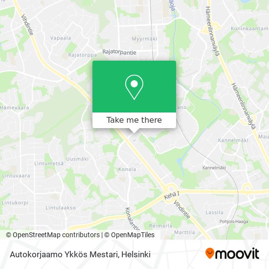Autokorjaamo Ykkös Mestari map