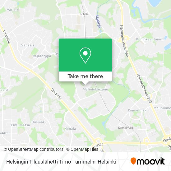 Helsingin Tilauslähetti Timo Tammelin map