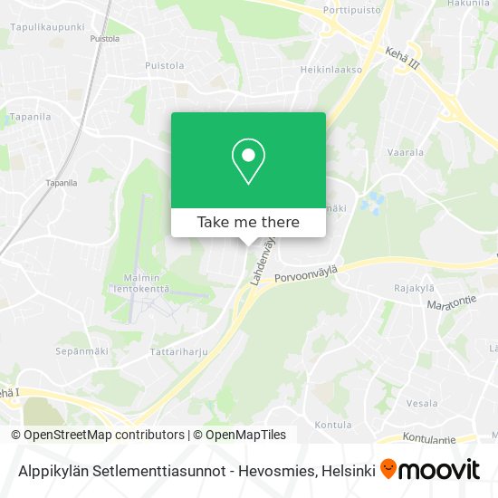Alppikylän Setlementtiasunnot - Hevosmies map