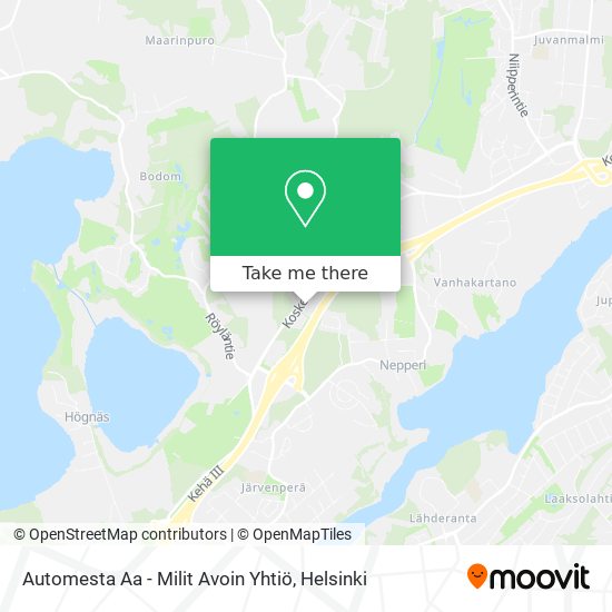 Automesta Aa - Milit Avoin Yhtiö map