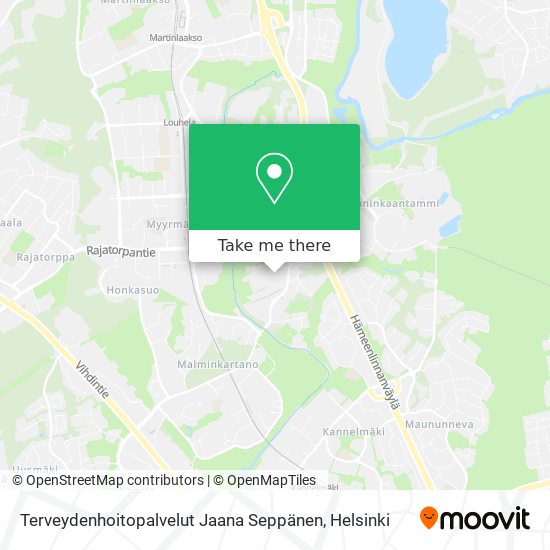 Terveydenhoitopalvelut Jaana Seppänen map