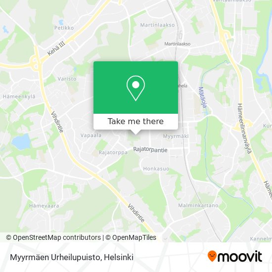 Myyrmäen Urheilupuisto map