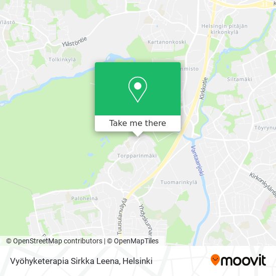 How to get to Vyöhyketerapia Sirkka Leena in Helsinki by Bus, Tram or Train?