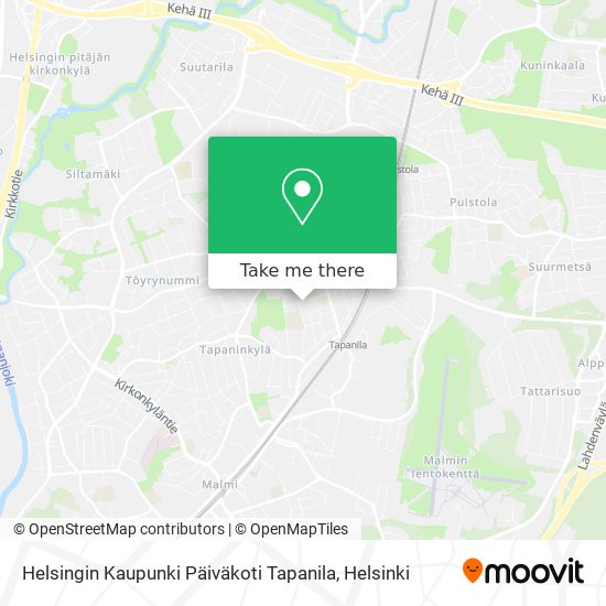 Helsingin Kaupunki Päiväkoti Tapanila map