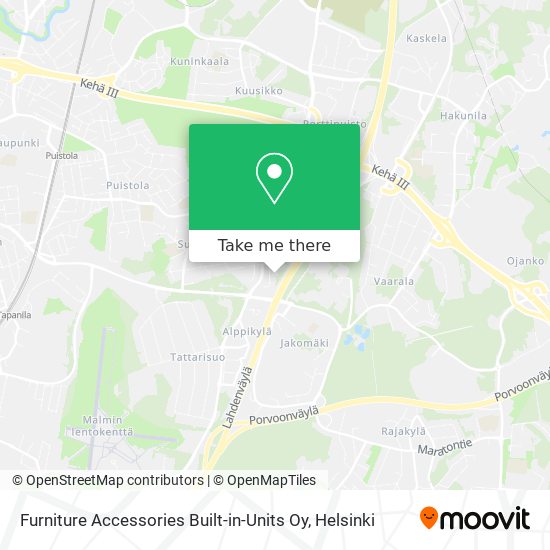 Furniture Accessories Built-in-Units Oy map