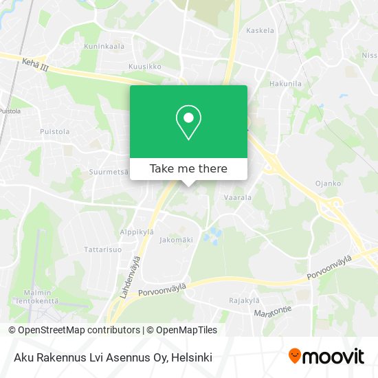 Aku Rakennus Lvi Asennus Oy map