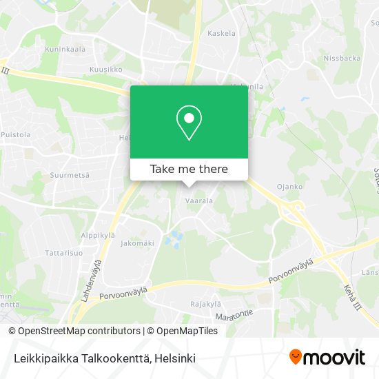 Leikkipaikka Talkookenttä map