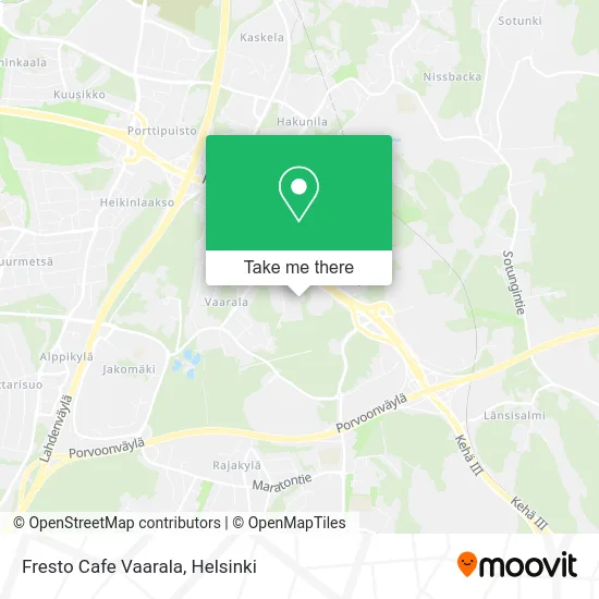 Fresto Cafe Vaarala map