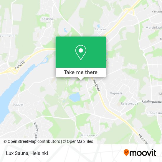 How to get to Lux Sauna in Vantaa by Bus or Train?