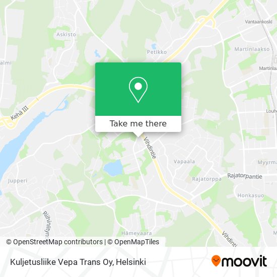 Kuljetusliike Vepa Trans Oy map