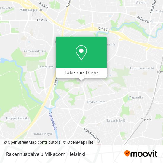 Rakennuspalvelu Mikacom map