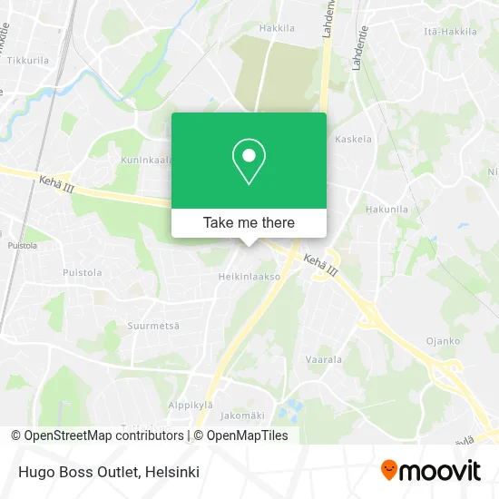 Hugo Boss Outlet map