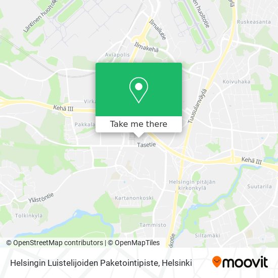 Helsingin Luistelijoiden Paketointipiste map