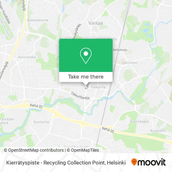 Kierrätyspiste - Recycling Collection Point map